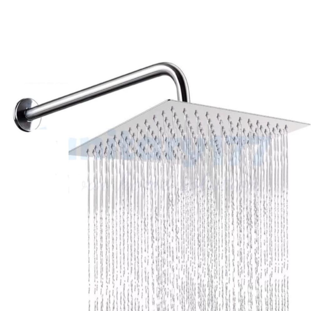 Wall Shower Kotak tipis 10 inci Stainless-Wall Shower Tembok WS10
