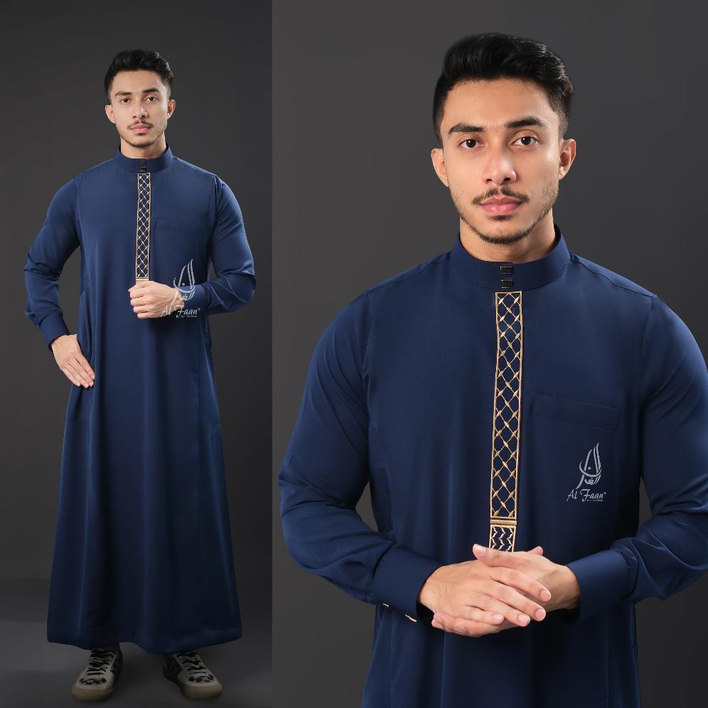 HOT PRODUCT Jubah AZMAN Slimfit bordir Gamis slimfit pria bordir jubah pria muslim gamis pria panjan