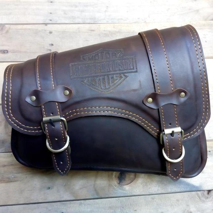 side bag leather sportster,tas motor kulit sportster