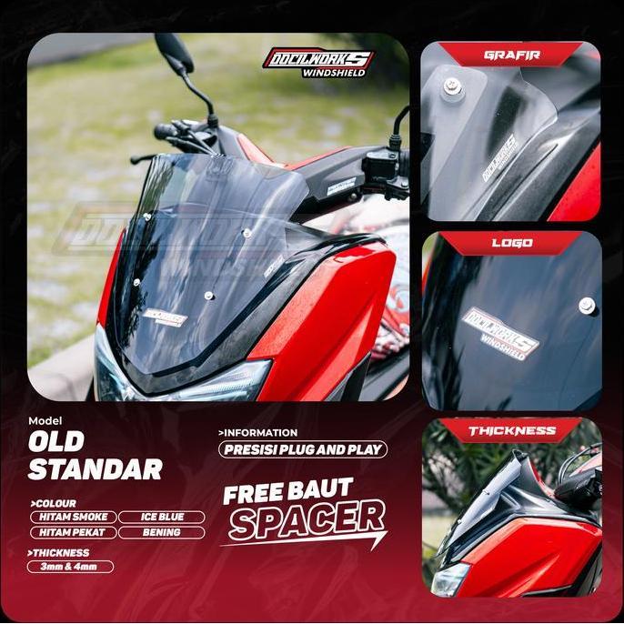 Visor Windshield Standar Bening Nmax Windshield Nmax OLD untuk OLD