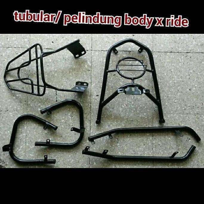 tubular / guard set / pelindung body motor x ride hitam