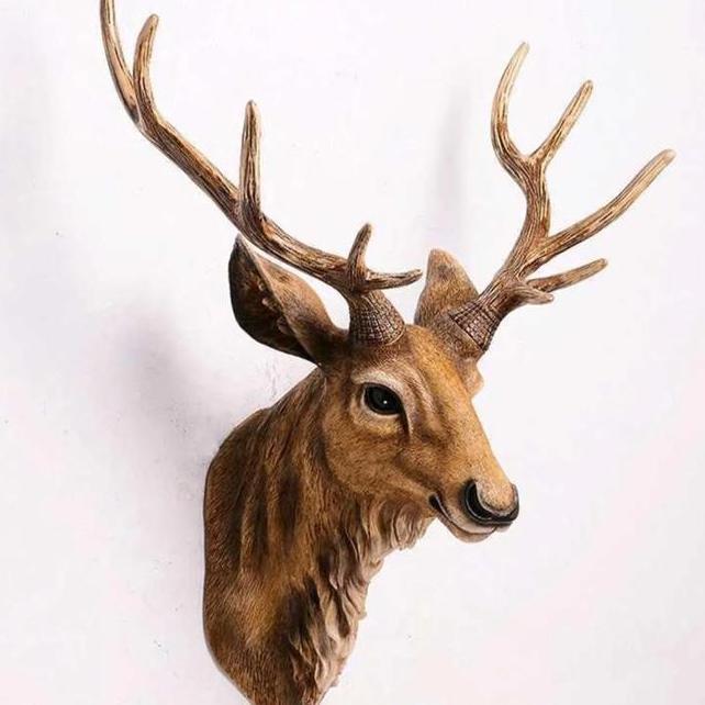 Pajangan Tanduk Kepala Rusa Seperti Gaya Eropa Gantungan Patung Dinding Hadiah