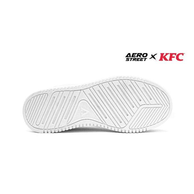 Aerostreet 36-45 KFC putih putih hitam -  Sepatu Sneaker Casual Pria