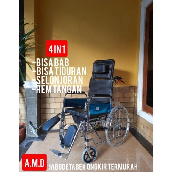 (exspedisi)kursi roda 3 in 1 kursi roda 3in1/kursi roda toilet