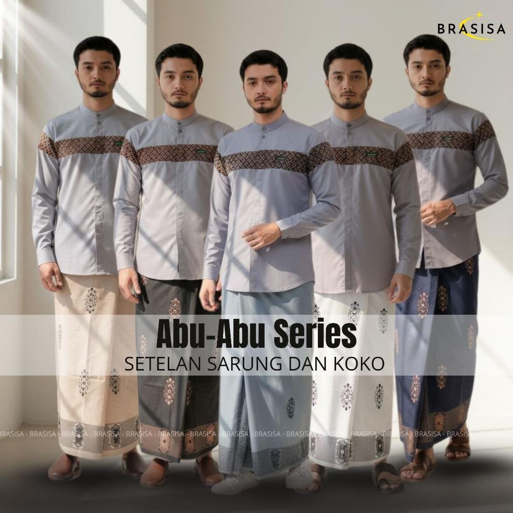 BESTPROMO PAKET SARKO SET SARUNG DAN BAJU KOKO MUSLIM PRIA LENGAN PANJANG SATU PAKET SARUNG DAN KOKO