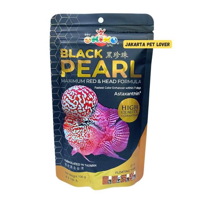 Okiko Black Pearl Pelet Louhan / Pelet Ikan Louhan 100gr