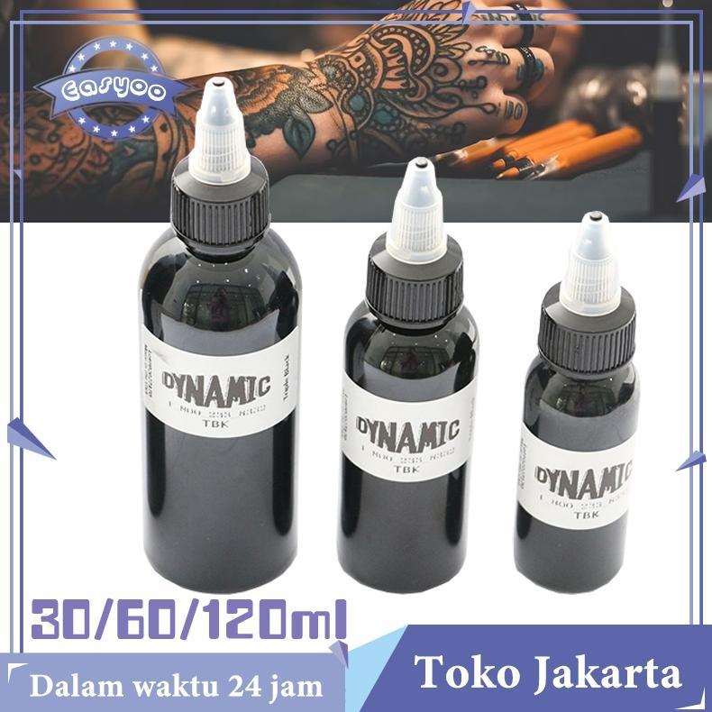 30ml 60ml 120ml Tinta Tato Dynamic Hitam Black Ink Tattoo Tato Pigmen Tinta