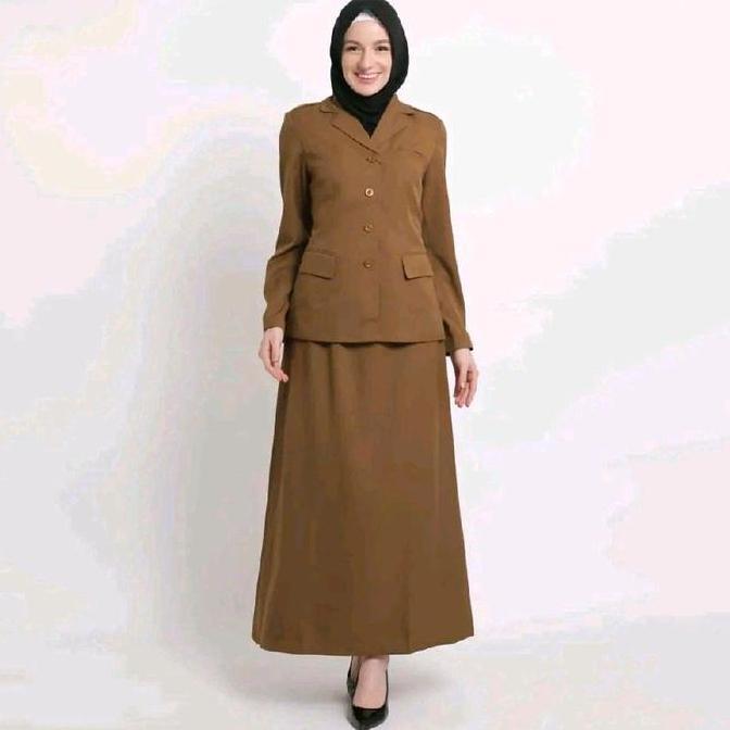 Seragam Kheki Tua Wanita ,Baju Dinas ASN,PNS,Pemda Tua Wanita ,Seragam ASN Khek Tua Wanita , Setelan