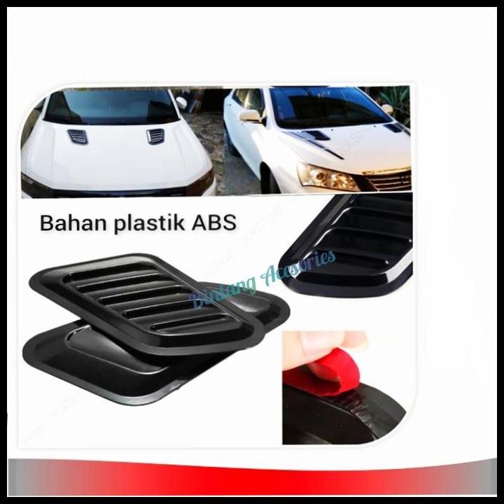 DISKON AIR SCOOP VARIASI KAP MESIN MOBIL NEW JAZZ 2018 HITAM GLOSY 