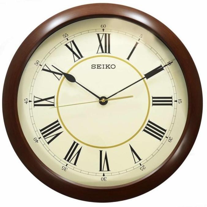 Jam Dinding Seiko QX598A Original Sweep Romawi Diameter 41cm QXA598