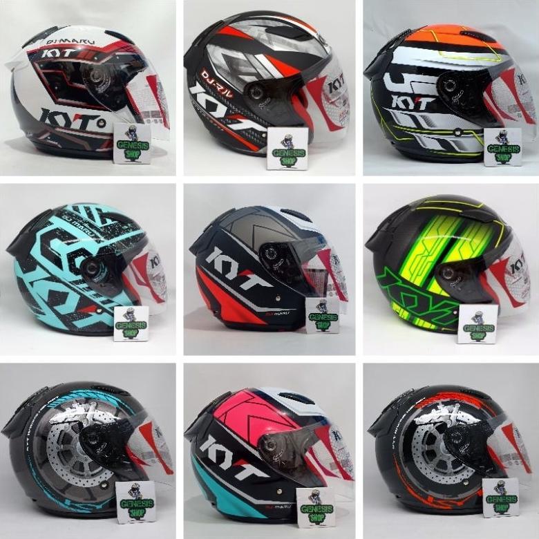 Helm KYT halfface KYT DJ MARU motif size M, L, XL, XXL