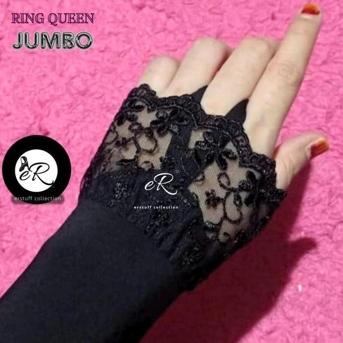 JUMBO BIG SIZE HANDSOCK RING QUEEN / MANSET RENDA CINCIN SENADA / MANSET TANGAN MUSLIM PANJANG Wanit