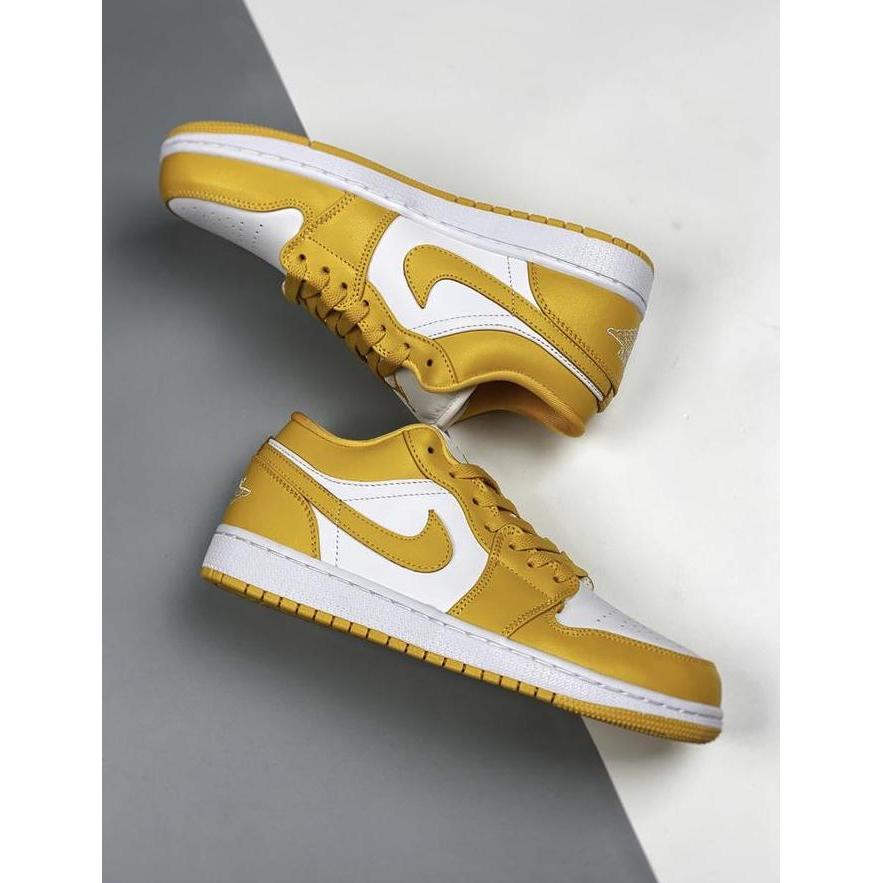 SEPATU SNEAKERS NIKE AIR JORDAN 1 LOW YELLOW MUSTARD POLLEN ORINAL
