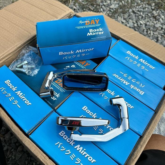 Spion Tanduk Day Oval Dan Kotak Kaca Biru Import Copy Daytona Kualitas Terbaik Accessories Accessori