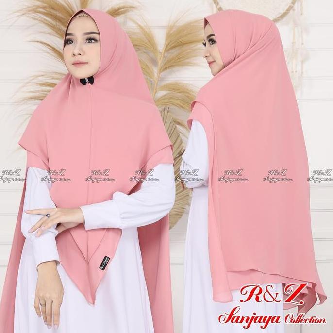 Kerudung Ceruty 2 Layer Sahla Syari/Khimar 2 Layer Sahla Jumbo/Hijab Insta Sahla Jumbo/Jilbab Khimar