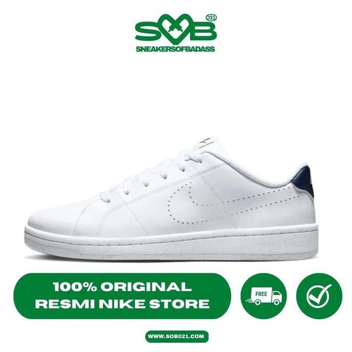 Sepatu Sneakers Nike Court Royale 2 Next Nature White Navy-DX5939-102
