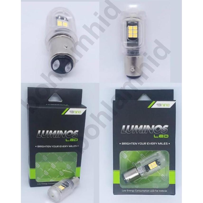BEST SELLER LAMPU LED STOP REM MOTOR GS1 S25 LUMINOS BAYONET 16TITIK TIDAK KEDIP - MERAH