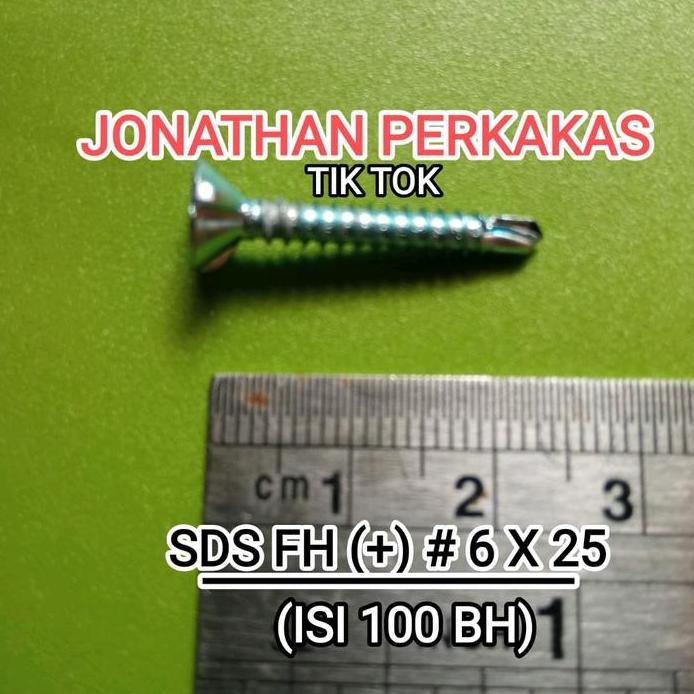 sekrup sds fh() +#6x25/100 bh