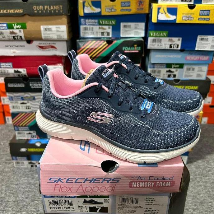 SKECHERS FLEX APPEAL 5.0 CRUISING THRU RUNNING FOR WOMENS BNIB (150210 NVPK)