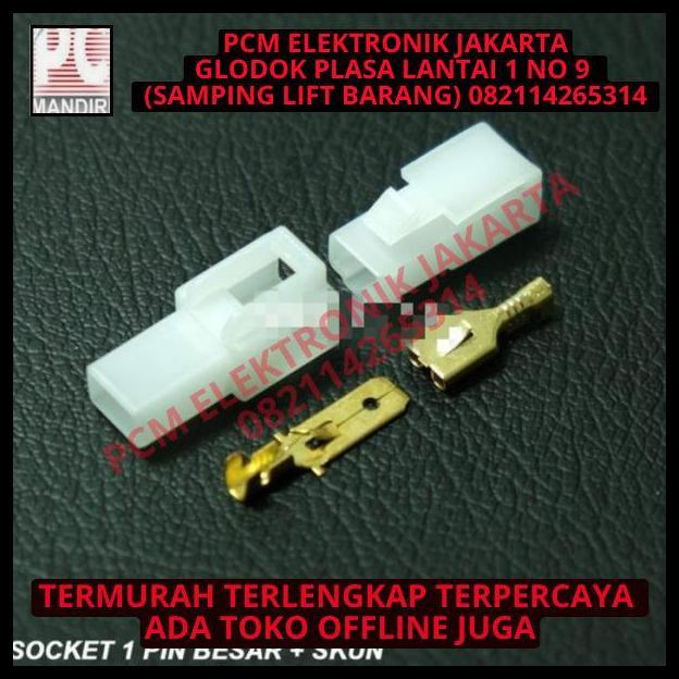 TERBARU SOCKET KABEL 1 PIN BESAR ( SET + SKUN ) 