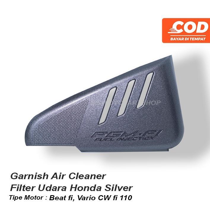 Garnish box filter Honda Scoopy fi non led ,Beat fi, Vario CW fi 110 Silver tahun 2012 sd 2014