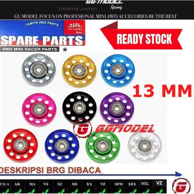 ROLLER 13MM BALL RACE ROLLERS LW ALUMINUM RINGLESS BLACK