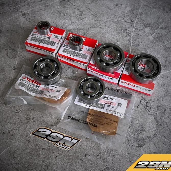 Bearing Laher Set Mesin RX KING Kruk As Rasio Fullset ORIGINAL YAMAHA 93306-304X5 93306-20529 93306-