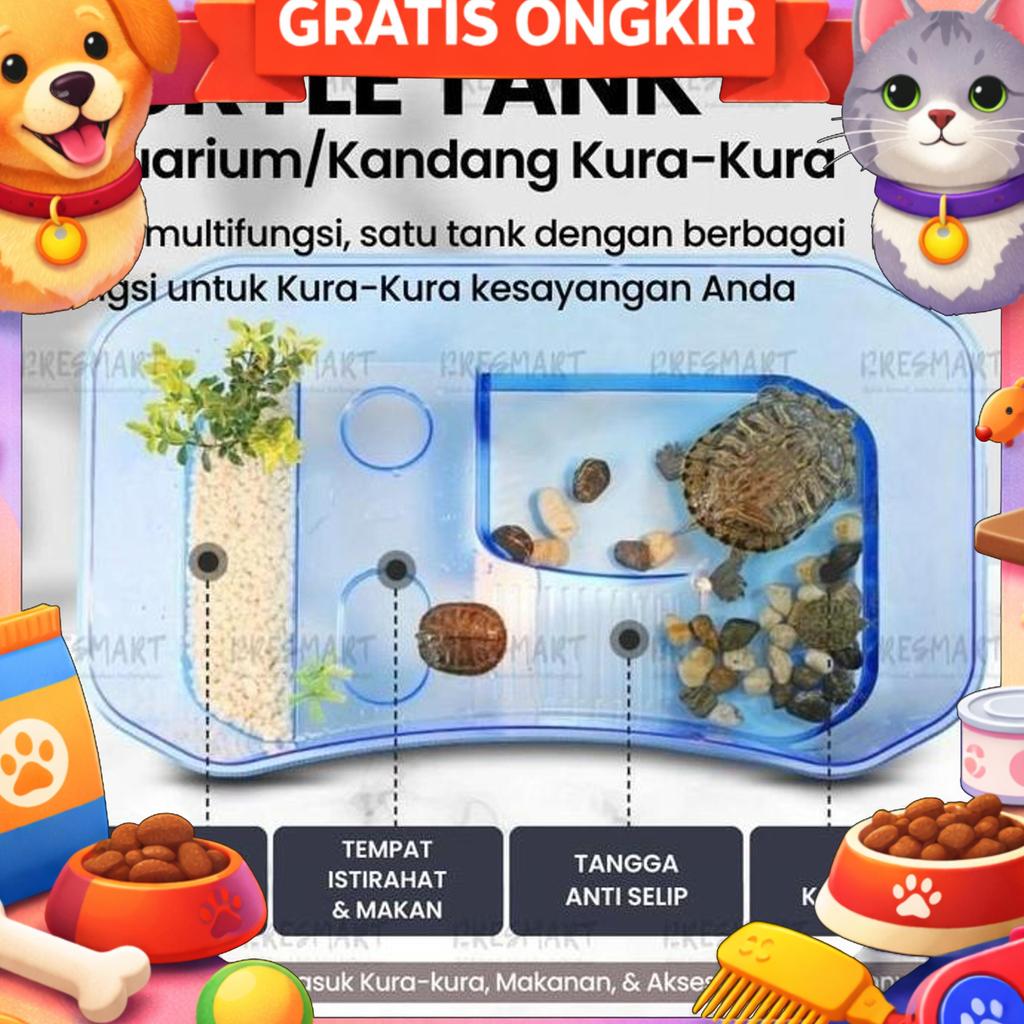 Turtle Tank L Xl Tempat Kura Kura Air Bak Ember Aquarium Akuarium Kandang Kura2 Brazil Besar