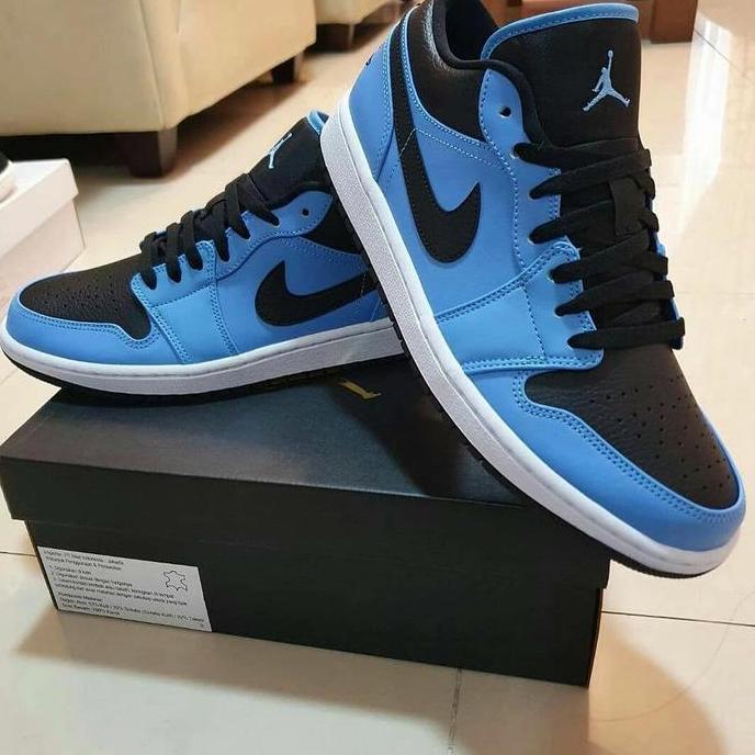 Sepatu Nike Air Jordan 1 Low University Blue 100% Authentic