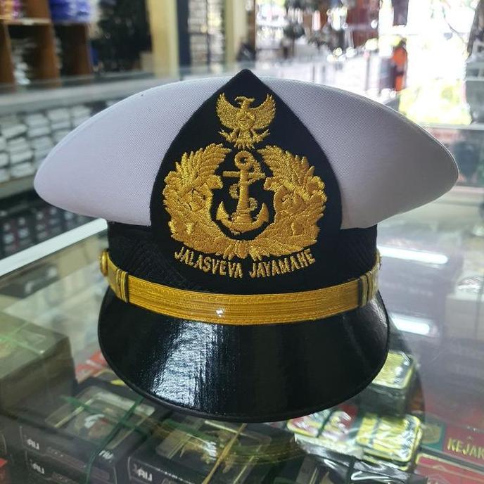 Topi PDU Pama TNI AL | Topi PDU Dinas Upacara TNI AL | Topi Pdu Tni AL Putih