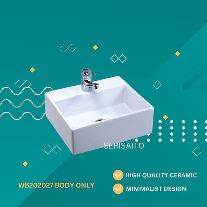 Ledeng- Wastafel Sericite Jayco Kotak  2027 Body Only / Wastafel Gantung / Wastafel Meja /  Washtafe