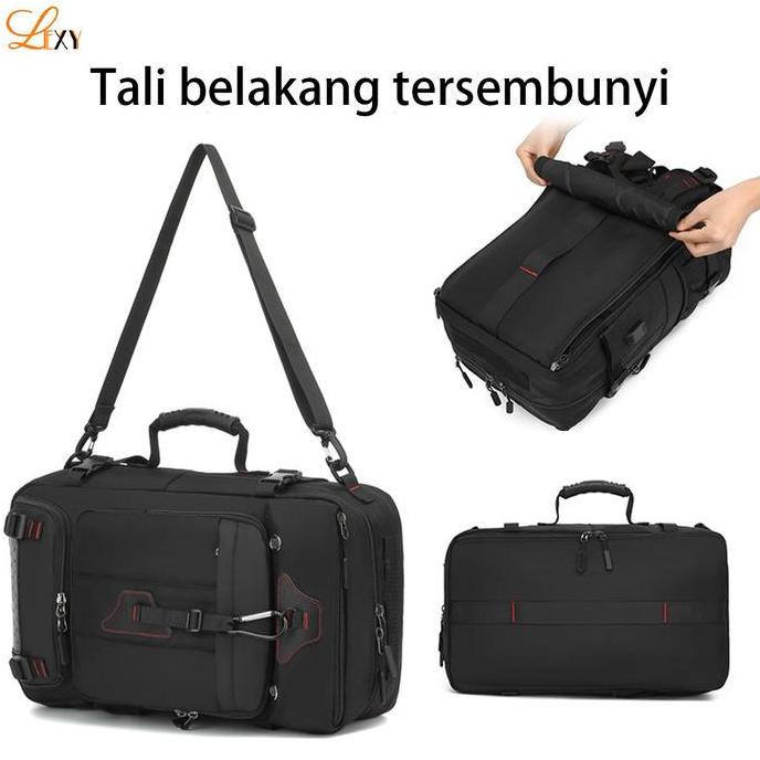 Ihappy- Lexy Tas Travel Backpack Pria 3In1 70L/60L/35L Tahan Air Bahan Oxford Kapasitas 35-70L Port 