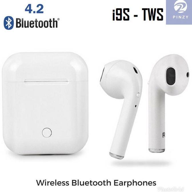 Audflow- Headset Bluetooth Pinzy I9S Twins With Magnetic Charging Case - Putih