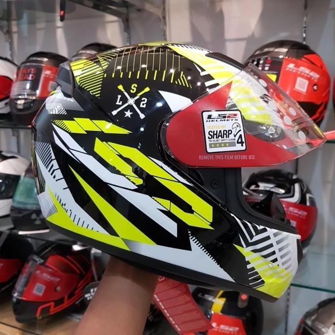 // HELM LS2 FF352 ROOKIE INFINITE WHITE BLACKYELLOW //
