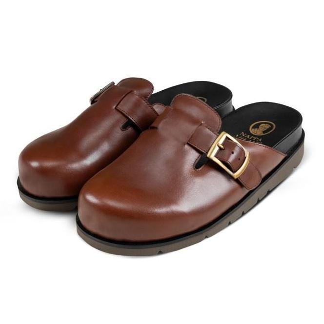 Juno Slippers Brown Nappa Milano Sandal Unisex