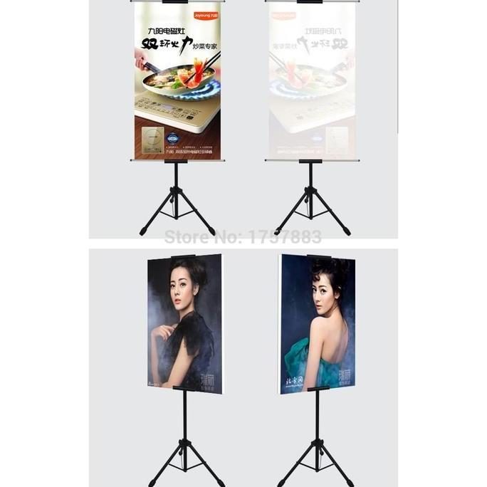 Camwoi- Tripod Banner Stand Display / Tiang 2 Sisi Kwalitas 1 - Silangan Besi