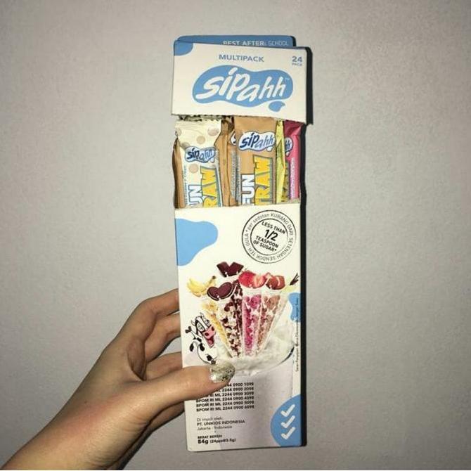 Terpopuler- Sedotan Sipahh Fun Straws Isi 10Pcs | Sedotan Susu Rasa Buah Sippah