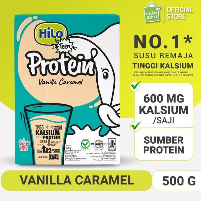 HiLo Teen Vanilla Caramel 500gr - Susu Tinggi Kalsium