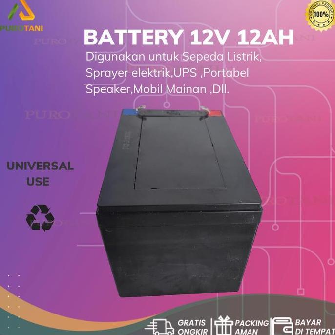 Baterai Sepeda Listrik Motor Listrik Aki Selis Sinleader 12V 12Ah