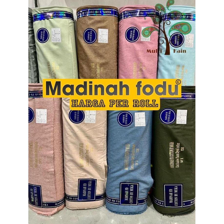 Busananew- Bahan Kain Katun Cotton Madinah Premium 1 Roll 40 Yard