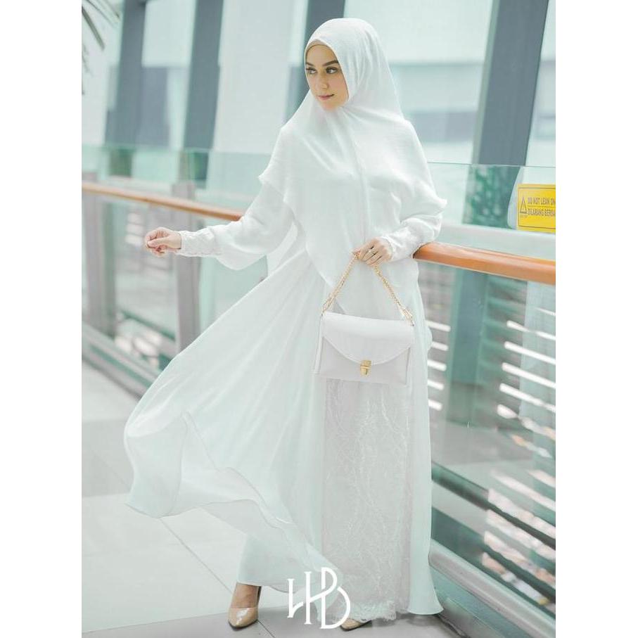HIJABERLIN - Gamis Almahira : Gamis Royal Matte Silk Mewah Dress Umrah Muslim (TERBAIK) (TERBARU) (T