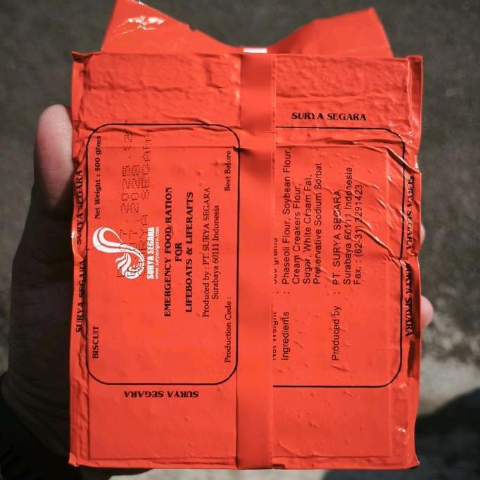 Helloby- Ransum Mre Surya Segara Emergency Food Ration Makanan Darurat Untuk Sekoci & Rakit Penolong