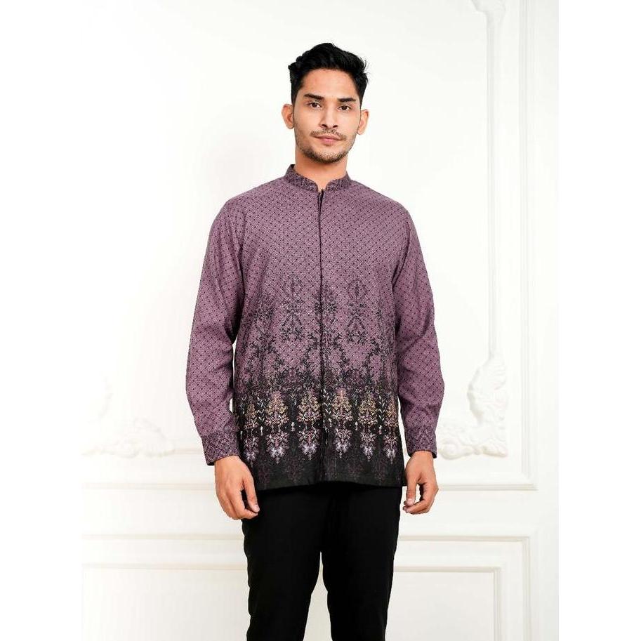 Batik Adyatma Sarimbit Gardenia in Burgundy Family Set (TERBAIK) (TERBARU) (TERMURAH)