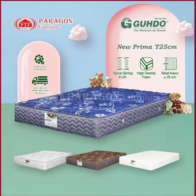 Blokx- Guhdo Spring Bed  Kasur New Prima T 25 Cm, 90 100 120 140 160 180 200X200 - Guhdo Springbed