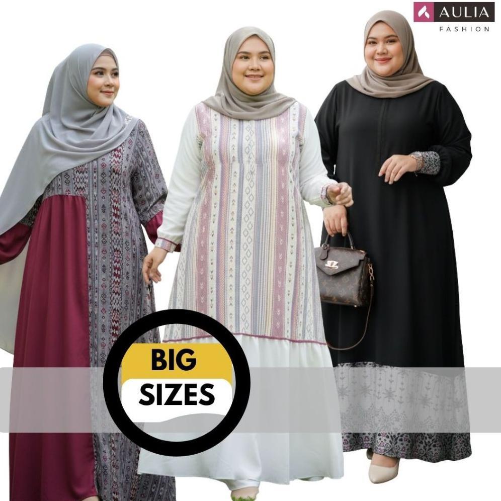Aulia Fashion Baju Gamis Jumbo Mewah - Elegan & Adem (Fit LD 140)