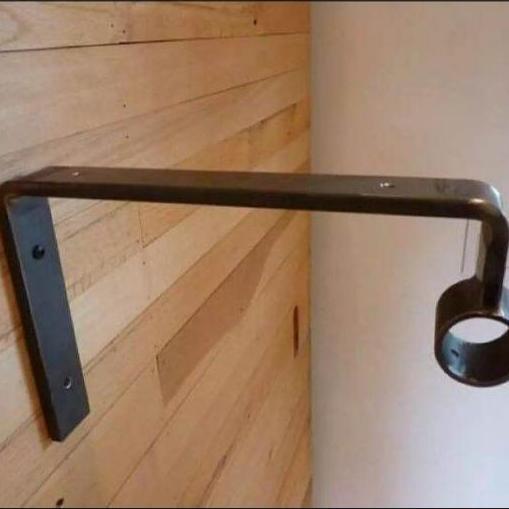 Blokx- Besi Ambalan Dinding Rak Siku Besi Ambalan Dinding Besi Gantungan Baju