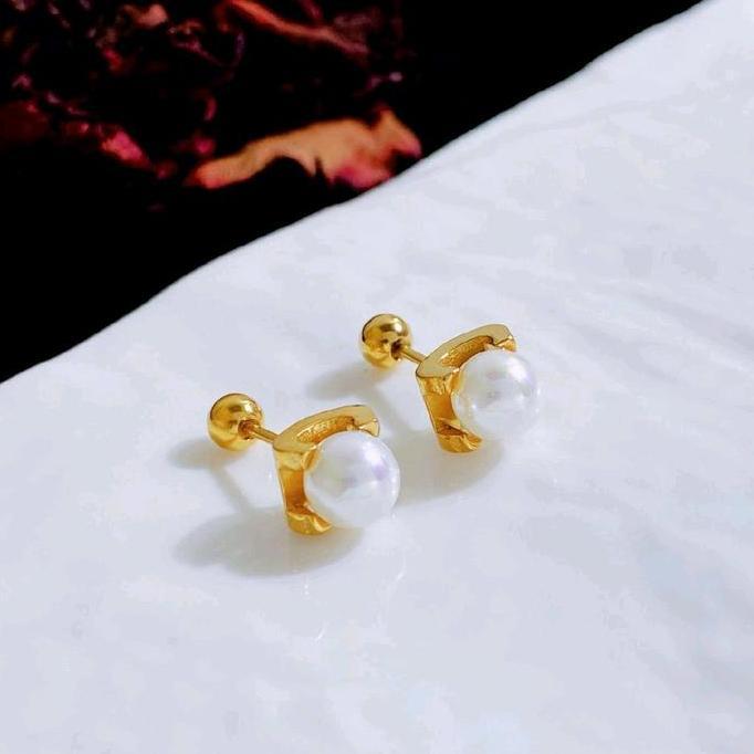 Yxcx- Anting Duck Bear Dolphin Anak Dewasa Titanium Anti Karat Perempuan Perempuan