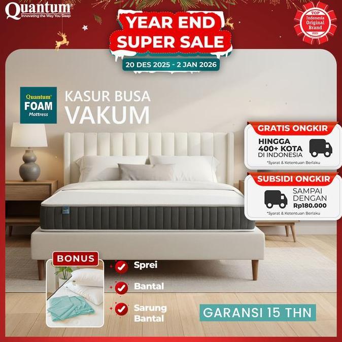 Blokx- Quantum Kasur Busa Vakum Bonus Sprei & Bantal