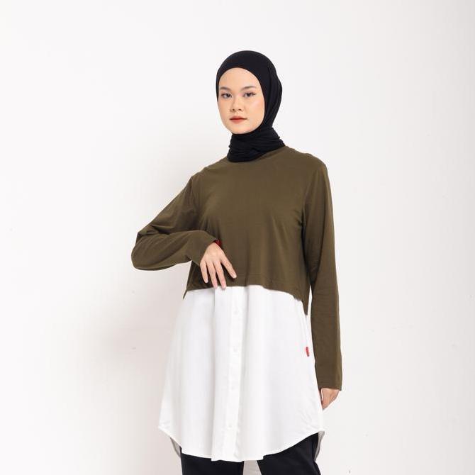 [8.8 MIDYEAR SALE] DAUKY Tunik Kaos Atasan Olahraga Wanita L Tunic Combed Mix Rayon (TERBAIK) (TERBA