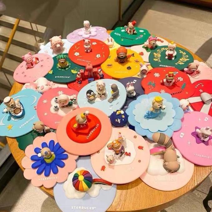 Thebest- Starbucks Bearista Cup Lid, Tutup gelas e Starbucks